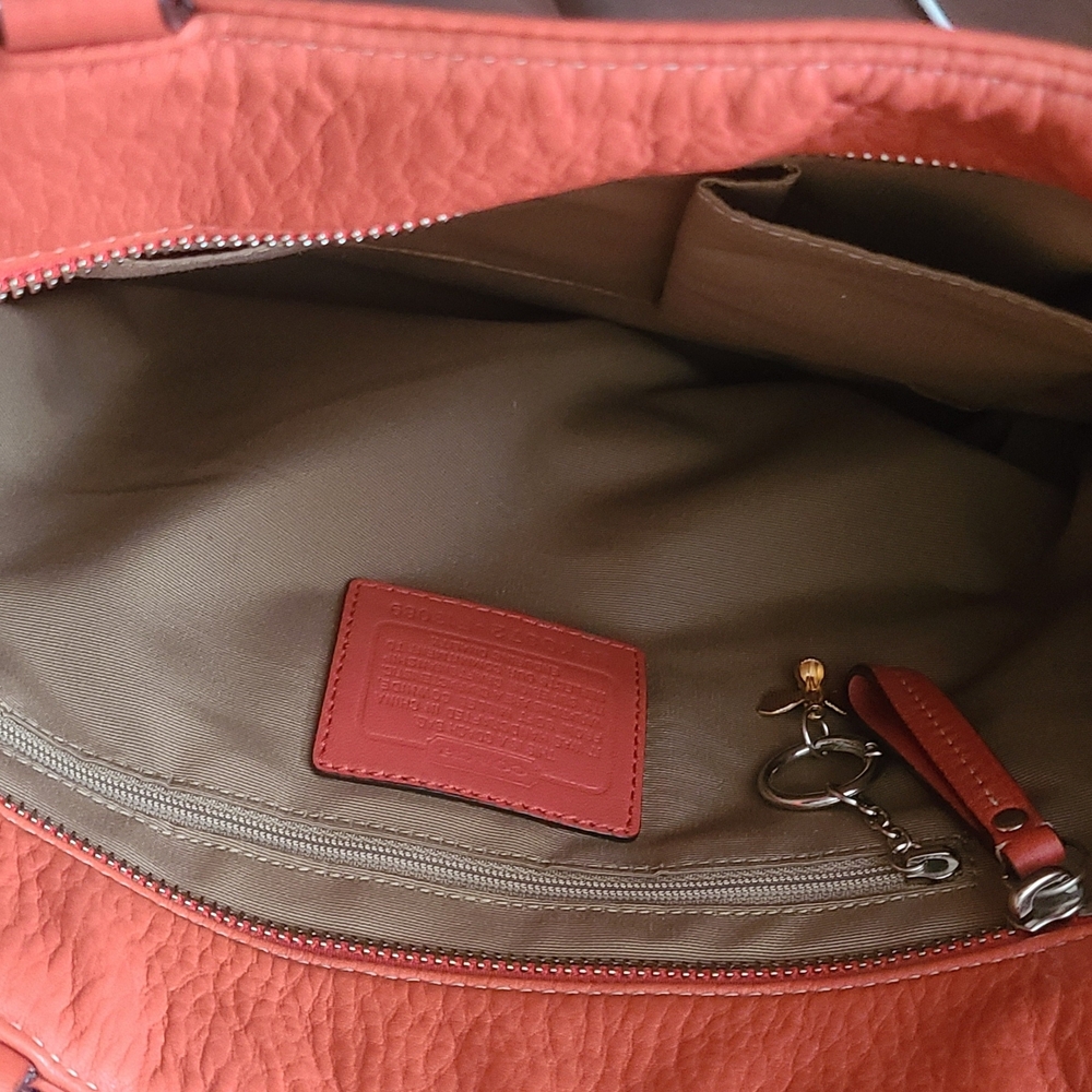 Coach Women's Salmon Leather Hamilton Bag - Picture 6 of 14